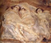 Jules Pascin, Three nude lade of lie